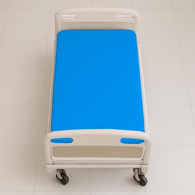 1 Pack Fitted Hospital Bed Sheets - Soft Microfiber Hospital Fitted Sheet - Hospital Bed Fitted Sheets (Turquoise Blue, 36" x 84" x 12")