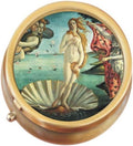 Birth of Venus Painting Botticelli Brass Round Pill Box