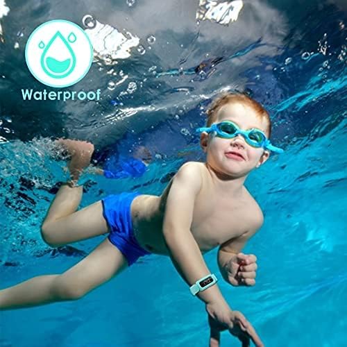 Silicone Bands Compatible with Fitbit Ace 3,Waterproof Soft Replacement Bands for Ace 3 Bands for Kids Boys Girls Bracelet Accessories Sports Band Compatible with Fitbit Ace 3 Activity Tracker(Black, Blue, Gray, Mint Green,Lilac)