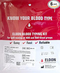 Original Home Blood Typing Kit - New Package + Improved Lancet (6 Kits)