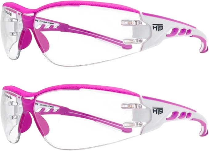 HTS HUNTERSKY Super Flexible Lightweight Anti Fog Wrap-Around U6 Clear Shooting Safety Glasses with ANSI Z87.1 Scratch Resist