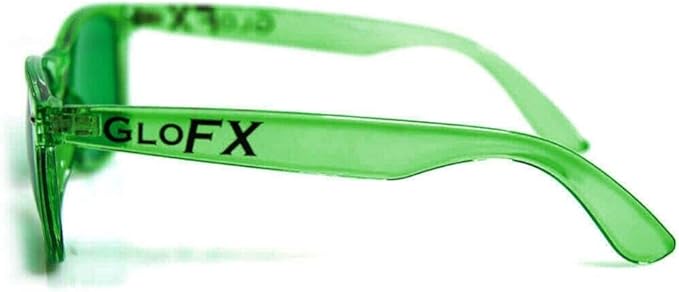 GloFX Green Color Therapy Mood Glasses Migraine Glasses Light Therapy Glasses Chromotherapy Green Colored Migraine Relief Lenses