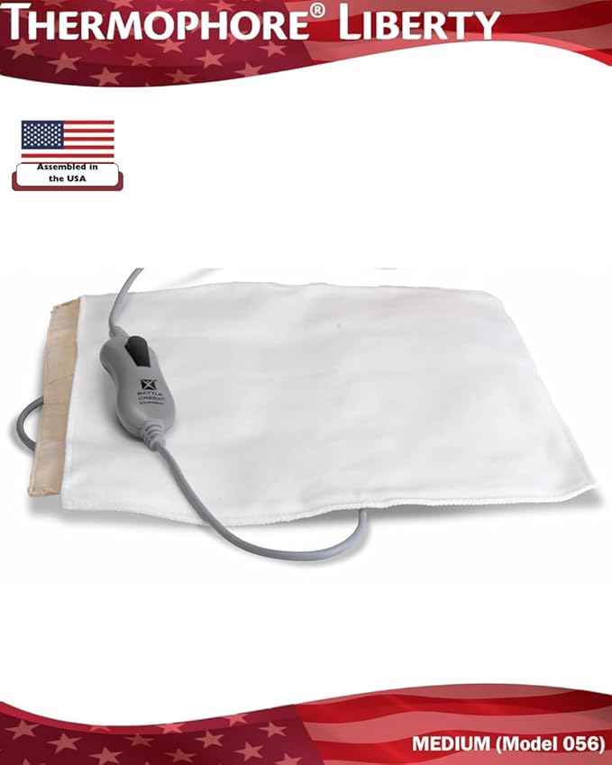 Assembled in The USA - Thermophore Liberty - Moist Heating pad for Arthritis, Back, Neck, Shoulder Pain and Cramps Relief - Electric, Medium 14" x 14"