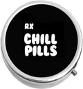 Rx Chill Pills Round Medicine Vitamin Pill Box
