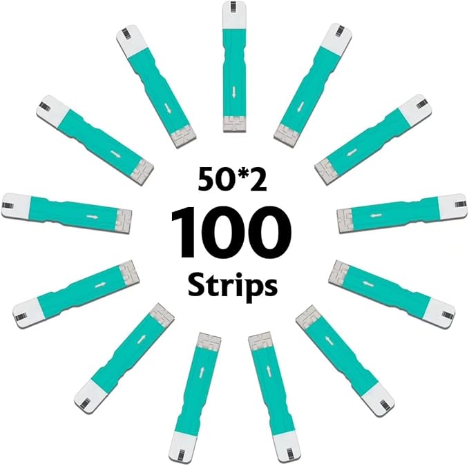 BGM101 Blood Glucose Test Strips, for Diabete Sugar Testing, 100 Count