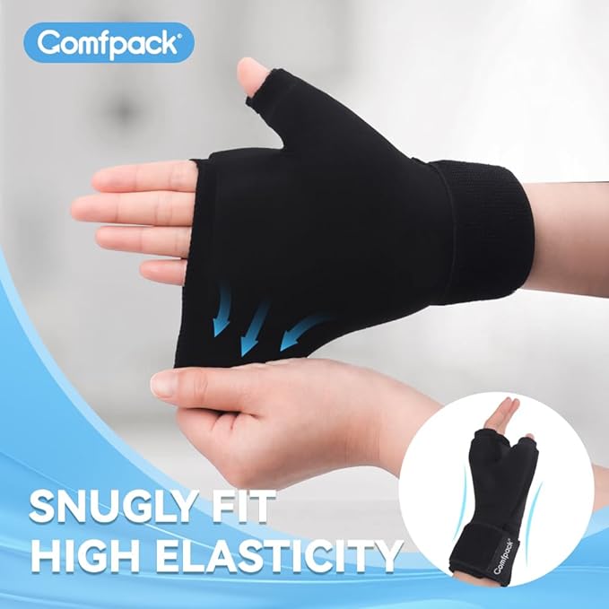 Comfpack Elbow Ice Pack Wrap Sleeve Pain Relief for Arthritis, Wrist Ice Pack Wrap for Carpal Tunnel, Tenosynovitis, Swelling, Surgery, Injuries, Swelling, Golfers Arm