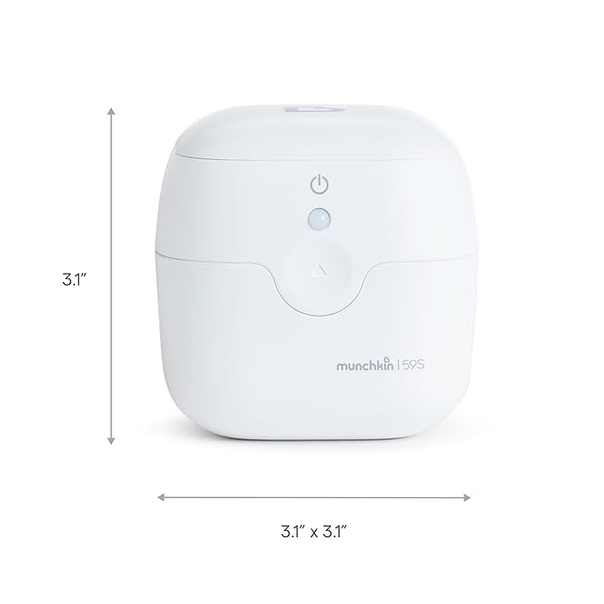Munchkin Portable UV-C Cleaner for Pacifiers, Teethers and More, White