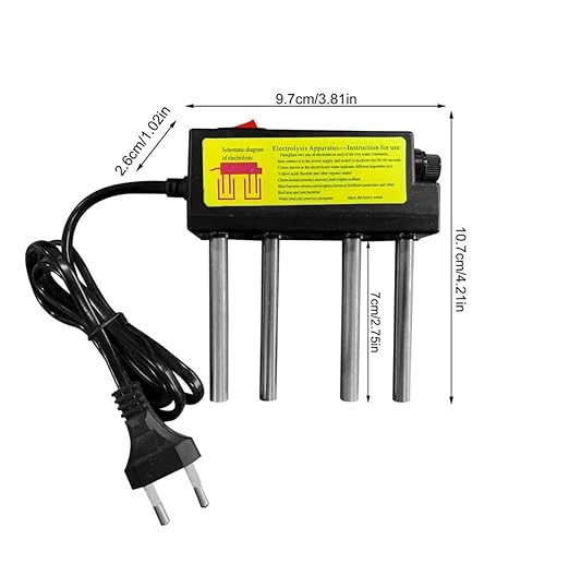 Water Electrolyzer Test Kit, Home Water Quality Tester with Electrodes, Water Purity Measuring Tool for Household or Educational Science Use