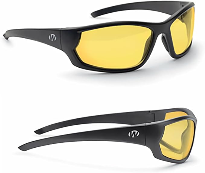 Walker's IKON Carbine Full Frame Shooting Glasses | Impact-Resistant Non-Slip Hunting Safety Glasses, Lens Cloth & Carry Case
