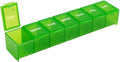 EZY DOSE Weekly (7-Day) Pill Case, Medicine Planner, Vitamin Organizer Box, Convenient and Easy to Use, Large Compartments, Travel Friendly, Green, Made in the USA, BPA Free