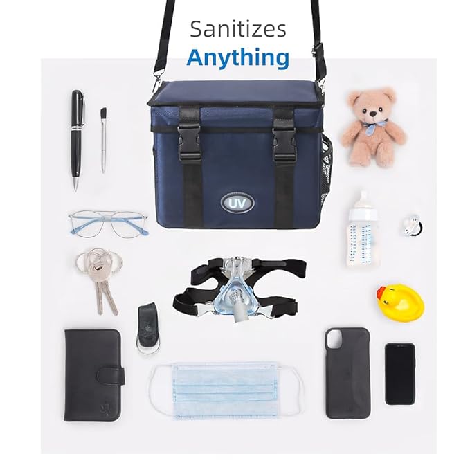 UV Sanitizer Box, 12L Ozone Portable Sanitizing and Cleaning Machine with 3-Level Timer, Foldable UV Cleaner Box for Toys, Mask, Towel, key Etc. Ozone UV Boxes