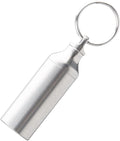 Titanium Keychain Pill Holder Mini Waterproof Pill Container Portable Pocket Pill Case Small Pill Storage Box Organizer for Men Daily Outdoor Camping Travel (A)