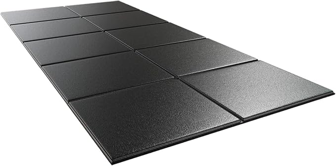 51" x 23.6" 4mm Compact Walking Pad Mat for Carpet Floors, Foldable Under Desk Treadmill Mat for Hardwood Floor,Waterproof Indoor Exercise Stationary Bike,Compact Elipitial, Gym Equipment, Black