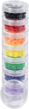GMS Small 7 Day Stack-able Pill Organizer Case for Medication, Vitamins, and Supplements with 7 Lids - one for Each Portable and Removable Container (Clear)