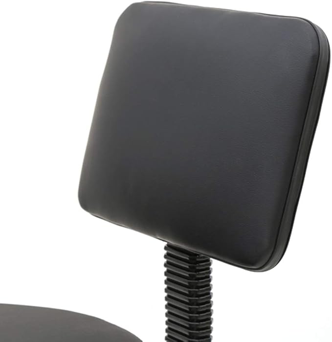 Round Rolling Bar Stool PU Leather with Wheels and Foot Rest, Height Adjustable Task Work Chair with Back for Salon Spa Office Chairs