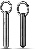 Titanium Black Keychain Pill Case+TISUR Grey Keychain Pill Case