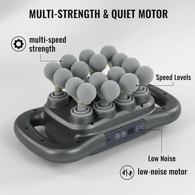 16 Head Deep Tissue Massager with Red Light Therapy, Multi Head Massage Gun, 9 Speeds & 9 Modes, Type-C Rechargeable Full Body Back Massager, Knot Buster 2.0 Muscle Massage Tool