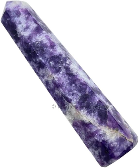 WholesaleGemShop 3 Inch Gemstones Obelisk Tower Jumbo Facet Aura Rock Crystal Natural Polished Earth Wand Spirit