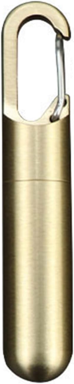 Convenient Keychain Pills Case Practical Brass Pills Container with Keychain Secure Travel Case for Medications