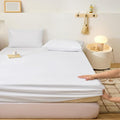 WenBags Waterproof Fitted Bed Sheets,Mattress Protector for Home & Hospital Care Beds, Soft Hospital Bed Sheets with Elastic All Around(1, White, Full)