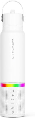 LitFlask Smart Water Bottle, Ultra Premium Bluetooth Speaker, Portable Charging, 20oz Stainless Steel. Oprah’s Favorite Things 2024