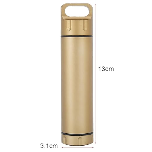 Brass EDC Tube Waterproof Pill Organizer