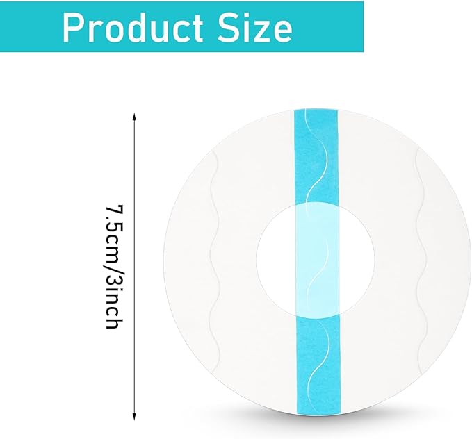 30 Pack Latex-Free Glucose Sensor Covers Medical Adhesive Patches for Precut CGM Tape with No Glue on The Center Waterproof and Strong Stick for Long Stay