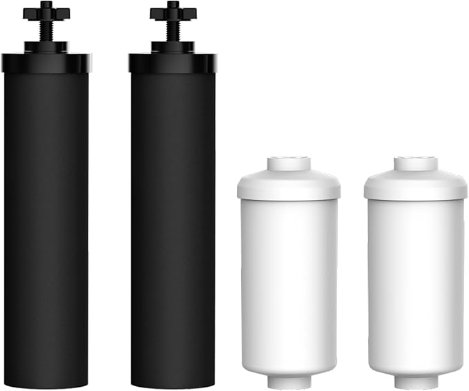 AQUA CREST NSF/ANSI 42&372 Standard Water Filter, Replacement for Berkey® Gravity Water Filter System, Berkey® BB9-2® Black Filters & PF-2® Fluoride Filters