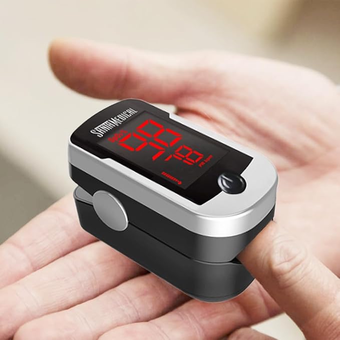 Deluxe SM-110 Finger Pulse Oximeter with Carry Case and Neck/Wrist Cord