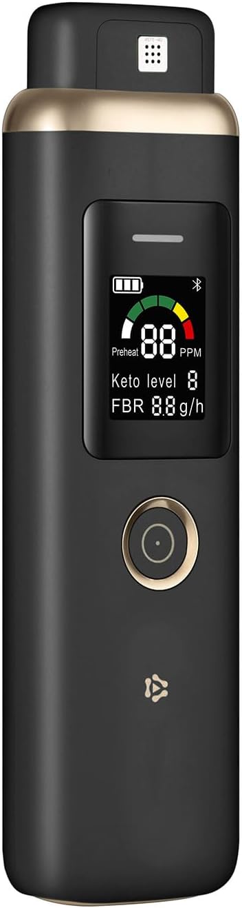 Professional Ketosis Meter for Testing ketosis - Portable Breath Ketone Analyzer High-Accuracy Ketone Breath Meter Home Ketosis Breath Tester for Keto Lifestyle & Fitness Trace