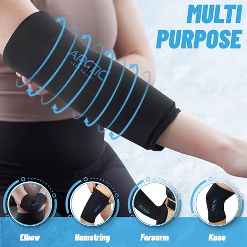 Value 2 Pack | Elbow Ice Pack Wrap & Knee Ice Pack Wrap - Ice Sleeves, Reusable Gel Ice Wrap, Elbow Cold Compression, (Large)