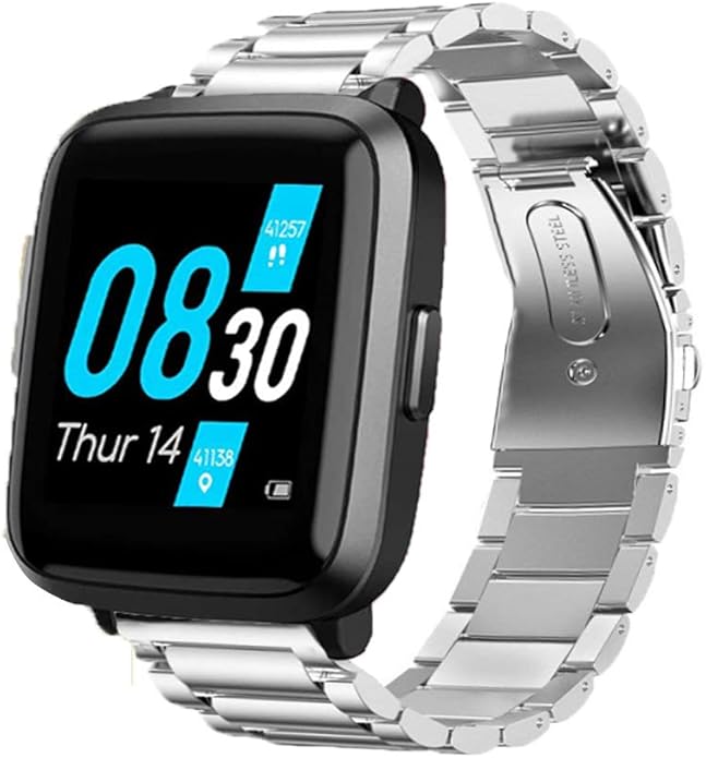 200Pcs Compitible for UMIDIGI UFit Straps, Quick Release Stainless Steel Metal Replacement Straps Compitible for UMIDIGI Smart Watch UFit Health and Fitness Tracker (Silver)