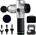 Handheld Portable Body Massager Gun Gifts Powerful and Quiet Massage Gun Deep Tissue Percussion Massager Gun for Athletes Electric Back Massagers (Silver)