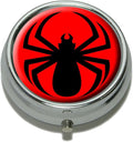 Spider Black on Red - Pill Case Trinket Gift Box