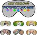 Personalized Eye Mask, Custom Eyeshade Blindfold Add Your Design Image Text Customized Eye Cover with Adjustable Strap for Sleeping Travel Work Naps Blocks Light, Light Gray
