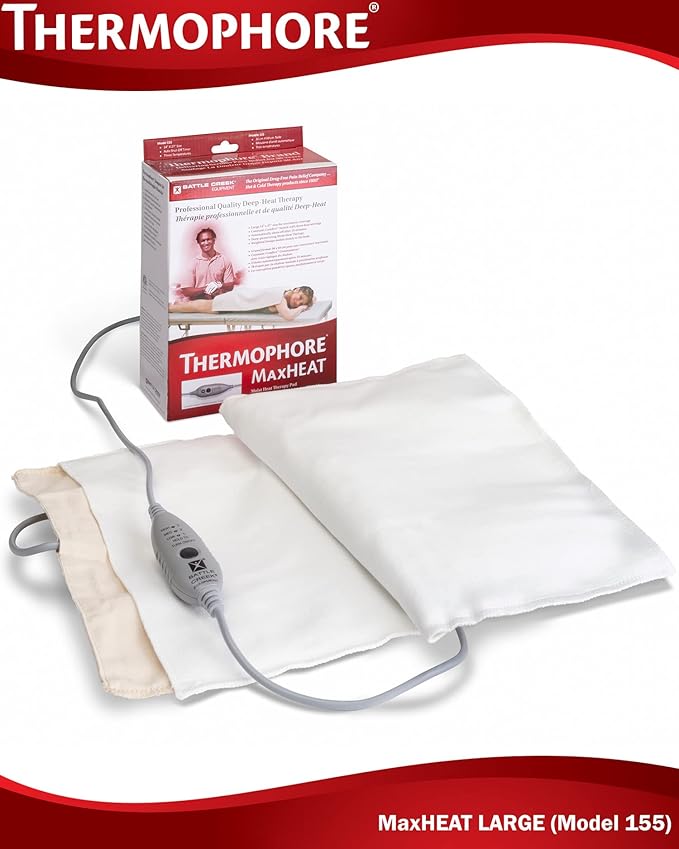 Thermophore MaxHEAT Automatic Moist Heat Pack - Large Coverage Model #155 for Deep, Soothing Pain Relief