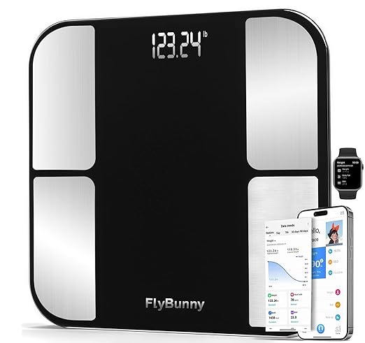 Scale for Body Weight Digital Smart Scale - Large Display Bathroom Scale with BMI, Body Fat, Muscle Mass, Accurate Bluetooth Scale for Home User Health Equipment Sync Apps