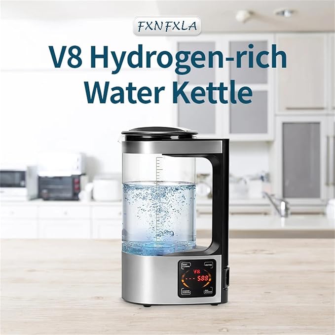 Hydrogen Rich Water Maker Machine, 2L Electric Hydrogen Rich Water Kettle Generator Alkaline Water Ionizer Machine, Hydrogen Concentration Up to1500 PPB