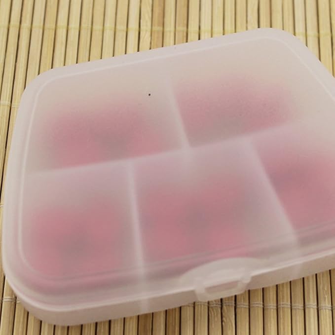 Pill Box,dezirZJjx Premium 5 Compartments Medicine Case Pills Tablet Jewelry Box Organizer Container - White
