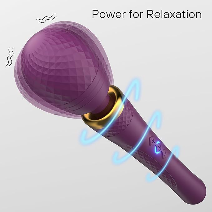 Personal Wand Massager Handheld Cordless Massager Travel-Quiet-Waterproof, USB Rechargeable,Perfect Back Legs Hand Pains and Sports