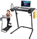 VTORY Treadmill Desk – Adjustable Desk for Walking Pad, Stable & Heavy-Duty Height 30"-47", Portable Walking Pad Desk Table Stand for Home Office & Work with Installation Guide (Black)