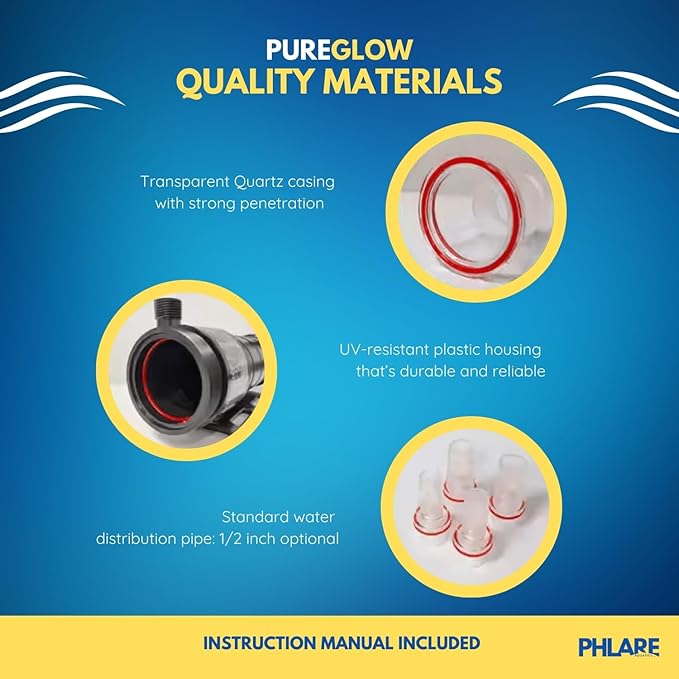 UV Aquarium Filter - External U-V Light for Fresh & Saltwater Tanks and Ponds - 18 Watts