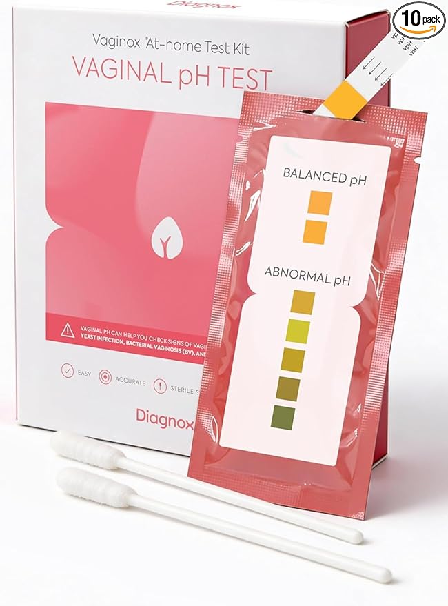 Vaginal pH Test Kit - Yeast Infection Test & BV Test Strips for Women - Clinical Grade, Accurate and Quick Results in 30 Seconds - 10 Self Tests