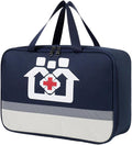 Large Capacity Pill Bottle Organizer Travel Storage Bag Medicine Bag for Medications Vitamin and Medical Supplies, Navy Blue