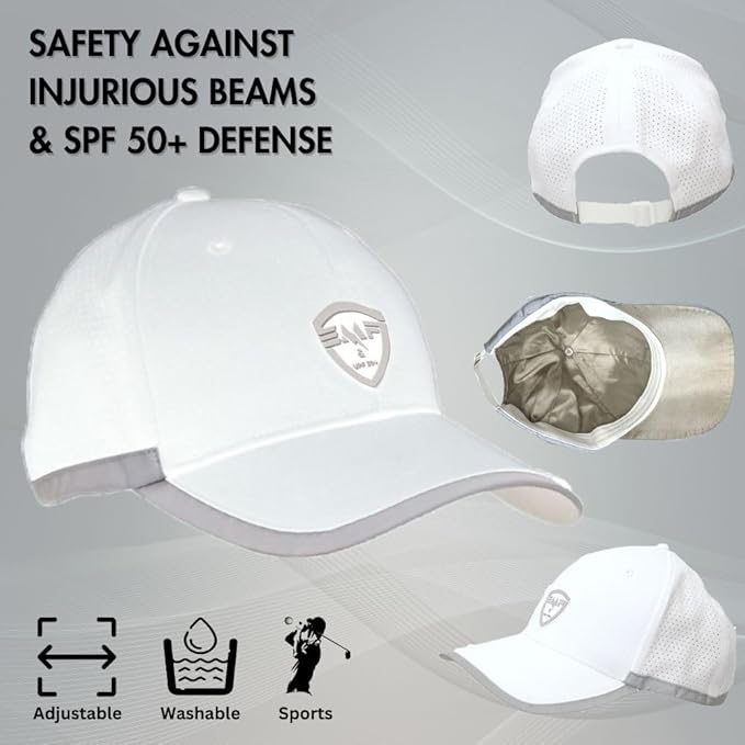 EMF Radiation Protection Hat with USPF 50+ Shield Wi-Fi Blocker High Frequency Defender Shield RF Blocker Baseball Caps