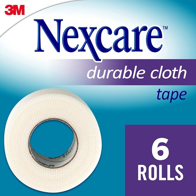 Nexcare Durapore Durable Cloth Tape, From the #1 Leader in U.S. Hospital Tapes, 1 Inch X 10 Yards, 6 Rolls