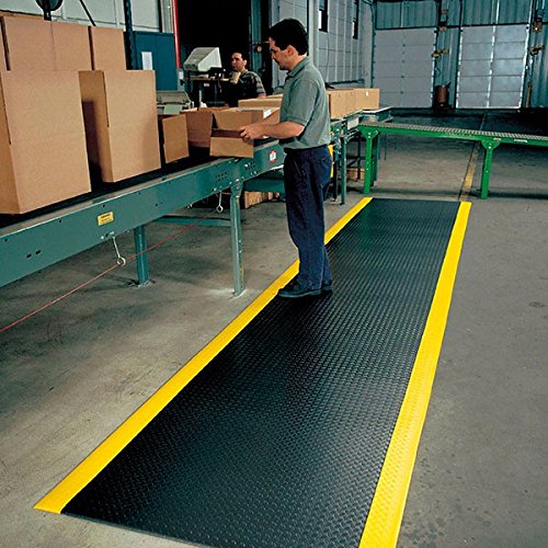 NoTrax 419 Diamond Sof-Tred Safety/Anti-Fatigue Mat with Dyna-Shield PVC Sponge, for Dry Areas, 3' Width x 60' Length x 1/2" Thickness, Gray