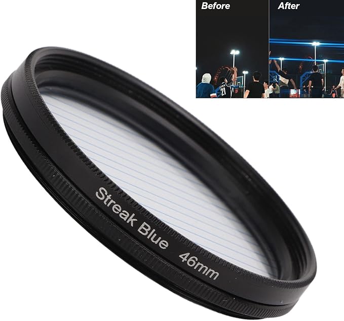 Special Effects Filter, 37mm 40.5mm 43mm 46mm 49mm Special Effects Lens Filter Anamorphic Special Effects Filter,for Most of Digital Cameras on The Market(46mm)
