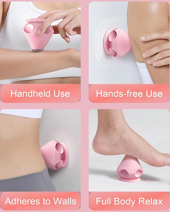 VibeHeat Mini – Heated Vibrating Massage Ball with Suction Base, 2 Heat & 2 Vibration Modes, Deep Tissue Trigger Point Massager for Back, Neck, Feet, Muscle Relief
