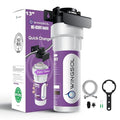 WINGSOL Water Filter for Sink Faucet, Reduce Chlorine/PFAS/PFOA/PFOS/Odor/Sediment, NSF/ANSI 42&53 Improve Taste, EZ Change Life Indication Under Sink Water Filter (Basic)